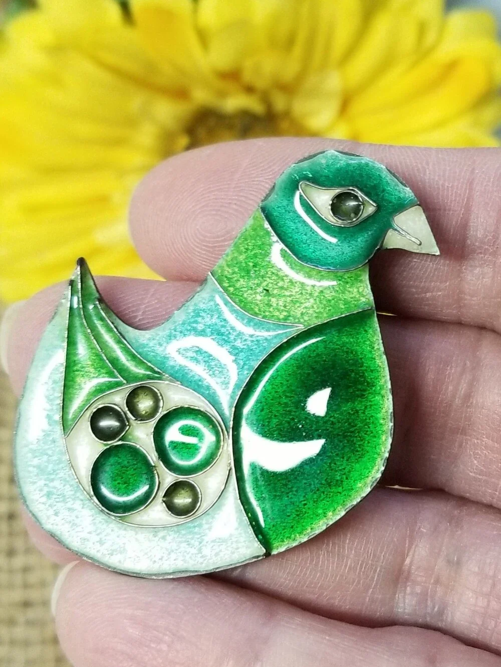 Handcrafted Bird Brooch